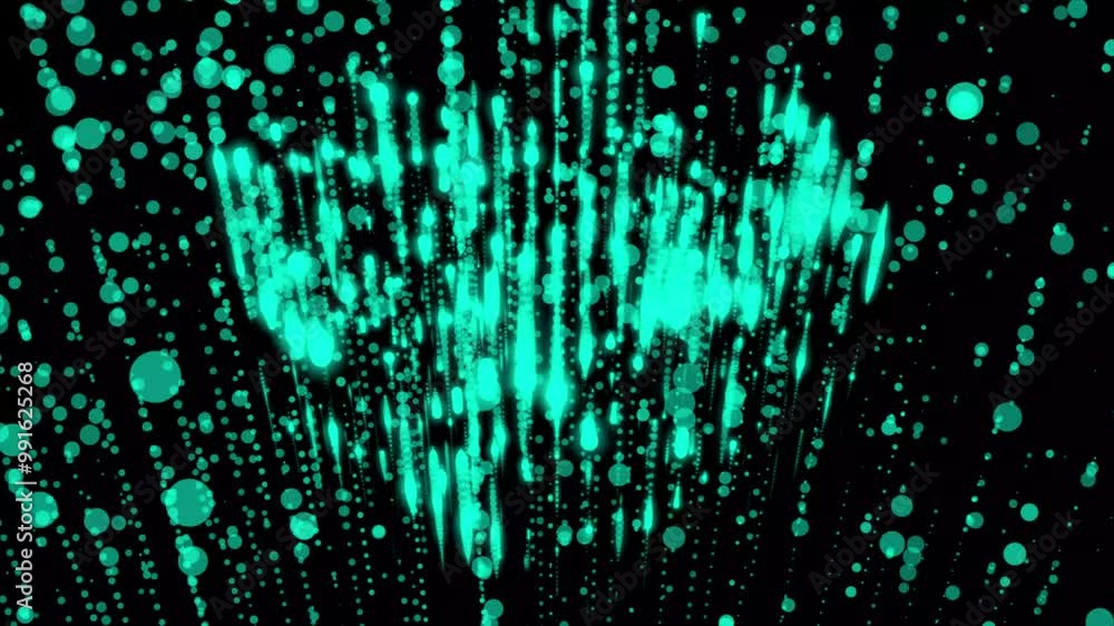 Poster blue glittering abstract background. abstract 3d big data visualization. 3d rendering.