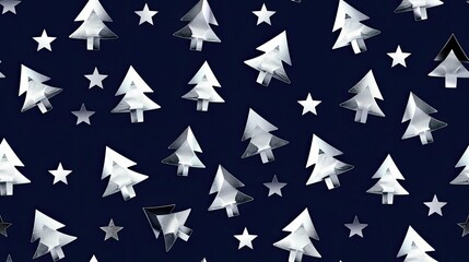 A pattern of Christmas trees 