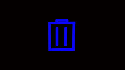 Trash Bin Line Icon - Single Icon,3d Vector illustration