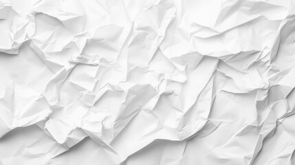 Obraz premium Vintage White Paper Texture: Abstract Horizontal Background with Crumpled and Aged Paper Design