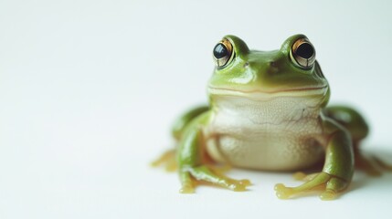 Fototapeta premium Frog isolate white background. Generative AI