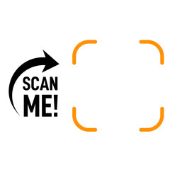 Scan me qr code on transparent background, Scan me labels sticker png