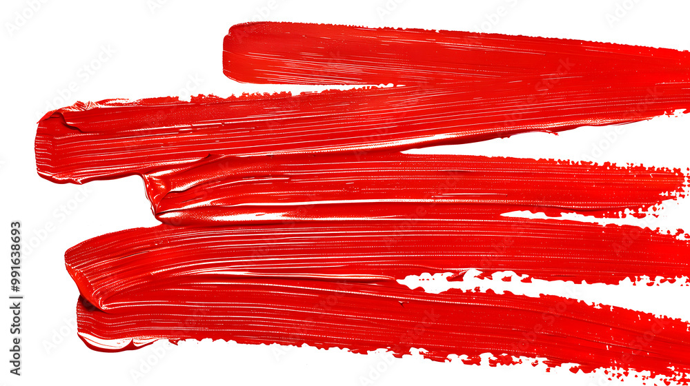 Poster set of red marker paint texture. stroke isolated on white background