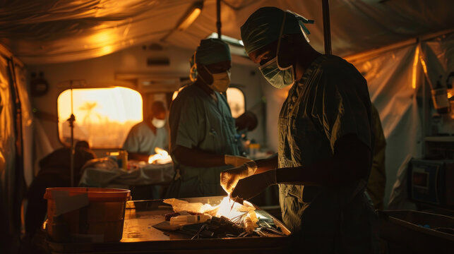 A surgeon performing life-saving surgeries in a mobile, solar-powered hospital that travels to the most remote and underserved communities