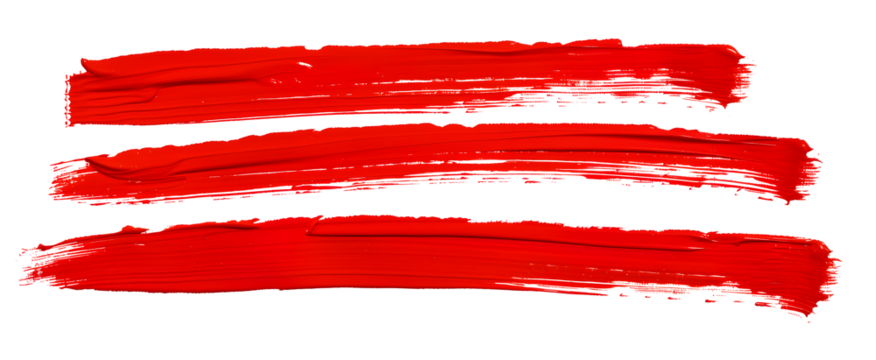 Set of red marker paint texture. Stroke isolated on white background - Powered by Adobe