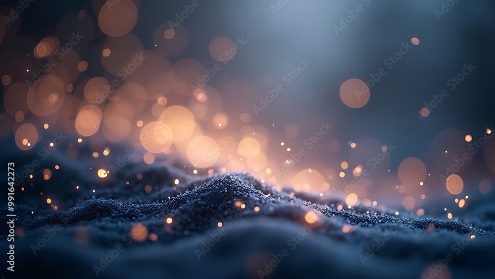 Poster a dark, blurred gradient background featuring soft glowing light spots that gently fade into the sha