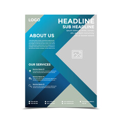 geometric blow color business flyer template