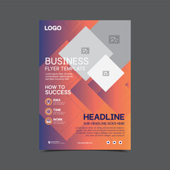 geometric business flyer template design