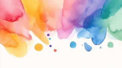 Abstract Watercolor Rainbow Background