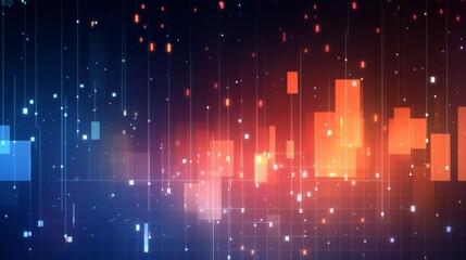 Obraz premium Abstract digital tech data elements on a minimalist background, featuring sleek and futuristic design with ample copy space for text or graphics.