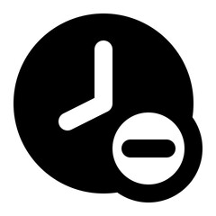 Clock Minus Icon