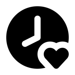 Clock Heart Icon