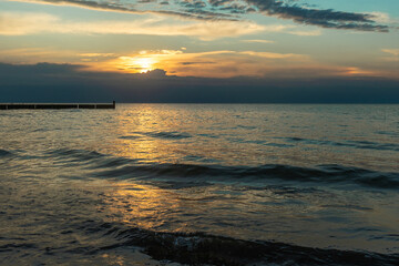 Sunset on Baltic sea