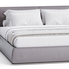 Modern Elegance: Bed for Stylish Bedroom transparent png bedroom furniture architectural visualization interior shadow 3d contemporary