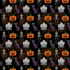 halloween seamless background