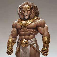 A lion character for slot game, video game, mobile game, Illustration