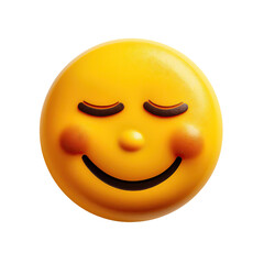 Fototapeta premium Smiling emoji with closed eyes