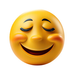 Fototapeta premium Smiling emoji with eyes closed