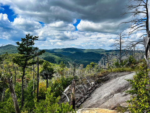 View from Table Rock Trail at Table Rock State Park in South Carolina