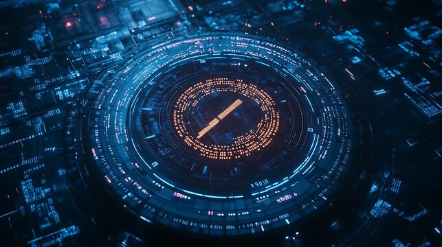 A digital clock counting down in binary code