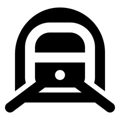 Obraz premium Train Tunnel Icon