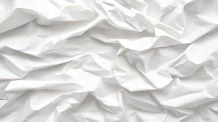 Obraz premium Abstract White Crumpled Paper Texture Background