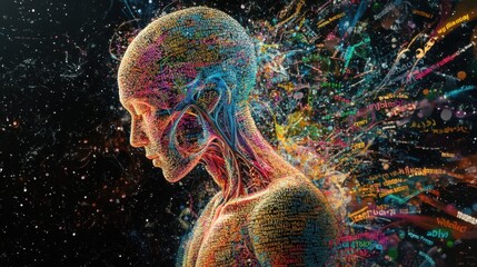 Physiology word cloud. Generative AI