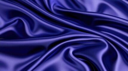 Obraz premium Smooth Blue Silk Fabric Draped Abstract Background