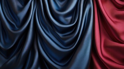 Fototapeta premium A luxurious abstract curtain background with rich, deep colors and smooth, flowing fabric creating an elegant, high-end atmosphere