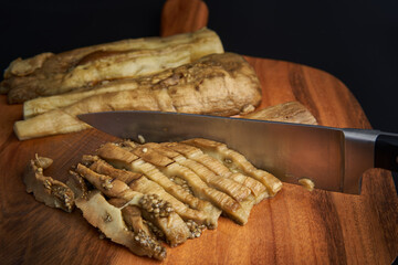 Grilled roasted eggplants