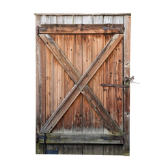 Rustic Wooden Door with X