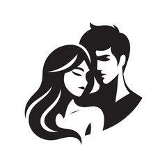 Romantic Couple Silhouette Vectors – Husband & Wife Love Illustrations