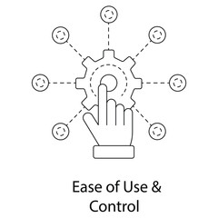 Ease of Use & Control Icon. Vector Icon Design