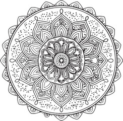 Fototapeta premium Mandala coloring pages Pattern for a Design Vector and illustration