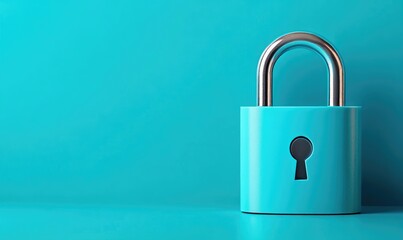 Fototapeta premium Lock Symbolizing Digital Security on an Abstract Background