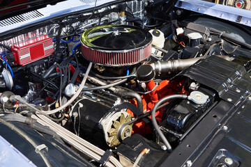 Fototapeta premium Engine of retro car