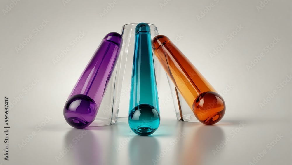 Poster glass pointer marker isolated on white.