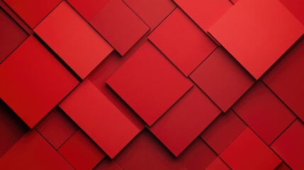 Abstract Red Geometric Pattern Background
