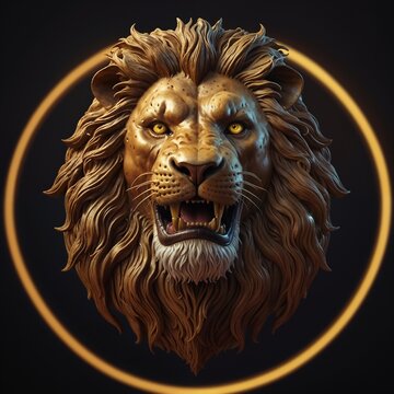 Roaring Strength - A Fierce Lion Logo for Business Empowerment.