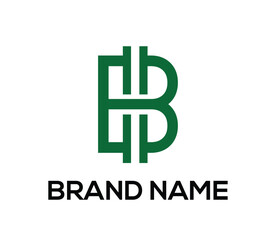 B$ letter text logo template