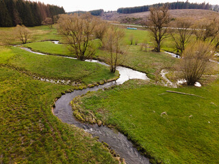 Luftaufnahme der Bode im Harz