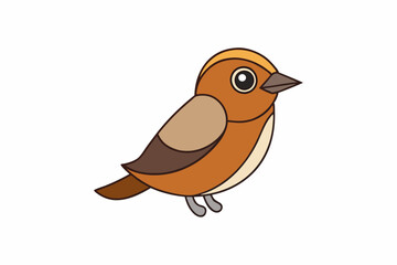 cartoon bird on white background