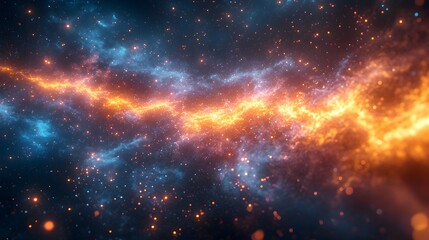 Radiant Neon Explosion of Light and Energy in Futuristic 3D Space