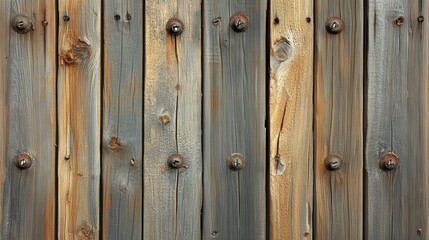 Fototapeta premium Wood background boards nails. Generative AI