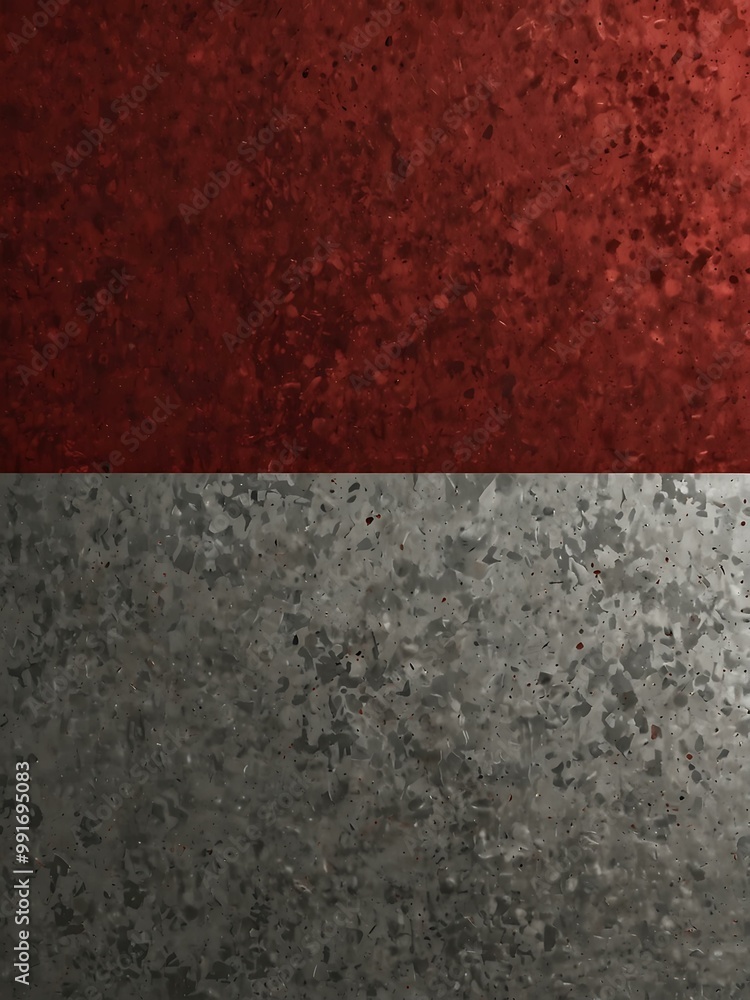 Poster grainy textured poster in ruby red and pale gray.1