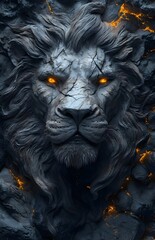 lion's head with wooden bill