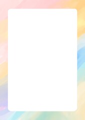 pastel rainbow watercolor wallpaper, illustration frame template