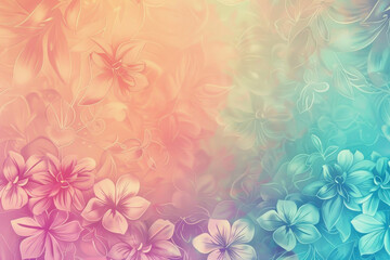 A colorful background with flowers and leaves