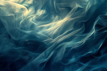 Obraz premium A blue and white fabric with a pattern of waves