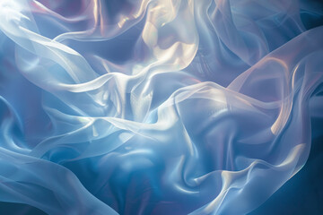 Fototapeta premium A blue and white fabric with a pattern of waves